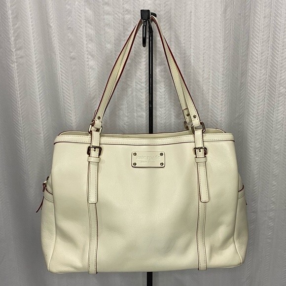Kate Spade Park Slope Short Eliza Cream Leather Satchel - Picture 2 of 15